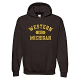 Underground Printing AH20 - Western Michigan Broncos Athletic Arch Hoodie - Large - Dark Chocolate