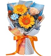 Jtoder Forever Flowers for Delivery, Preserved Sunflower Bouquets, Long Lasting Roses, Eternal Fl...