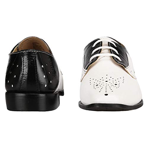 Libertyzeno Boys Eel Print Genuine Leather Kids Dress Shoes Austral Black/White 11 Little Kid #TOP3