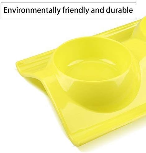 Double Stainless Steel Dog Cat Bowls with Non-Slip and Spill-Proof Design for Pet Food and Water Supply