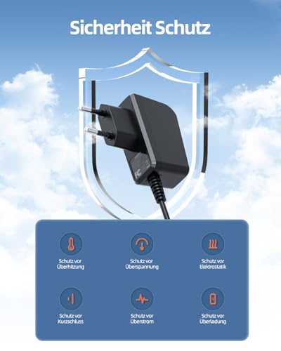 5,5V 0,6A Ladekabel Ladegerät Netzteil Passend für Kärcher Fensterreiniger WV2, WV2 Plus, WV5, WV5 Premium, WV Classic, WV Easy, KV4, KWI 1, WV1, WV1 Plus - Bitte Gerätemodell vor Kauf überprüfen