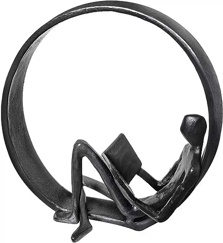 Escultura de hierro fundido decorativa para escritorio