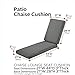 Classic Accessories Montlake FadeSafe Water-Resistant 72 x 21 x 3 Inch Patio Chaise Lounge Cushion, Light Charcoal