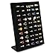 Homeanda Black Velvet L Shaped 50 Slots Ring Display Storage Organizer Holder