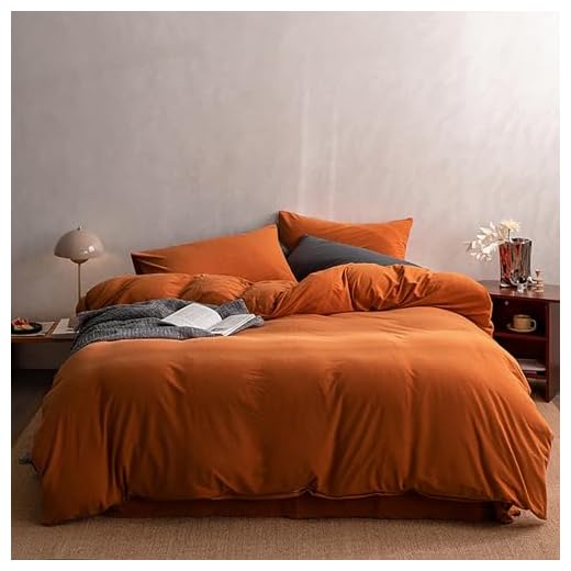 Luxlovery Burnt Orange Velvet Comforter Set King Rust Caramel Plush Fluffy Flannel Bedding Comforter Sets Winter Warm Comfy Soft Rust Orange Bedding Comforter Set