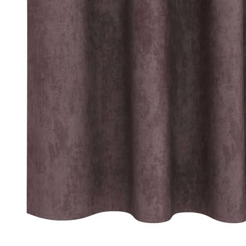 Rideaux en velours marron d'une qualité supérieure avec œillets - 6