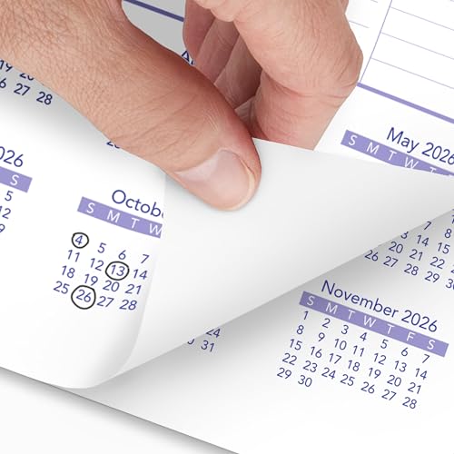 Image of AT-A-GLANCE 2026 Wall Calendar, 8 inch x 11 inch, Small, Ruled Blocks (PM12826)