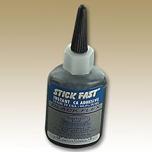 4 CA Flexible Glue, 1 oz Capacity, Black