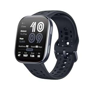 Amazfit Bip 6 Smart Watch 46mm, 14 Day Battery, 1.97″ AMOLED Display, GPS & Free Maps, AI, Bluetooth Call & Text, Health, Fitness & Sleep Tracker, 140+ Workout Modes, 5 ATM Water-Resistance, Black