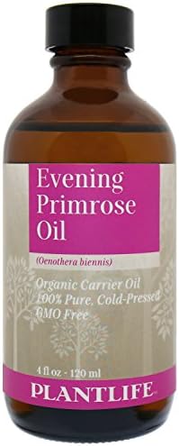 Plantlife Evening Primrose Carrier Oil - Cold Pressed, Non-GMO, and Gluten Free Carrier Oils - for Skin, Hair, and Personal Care - 4 oz