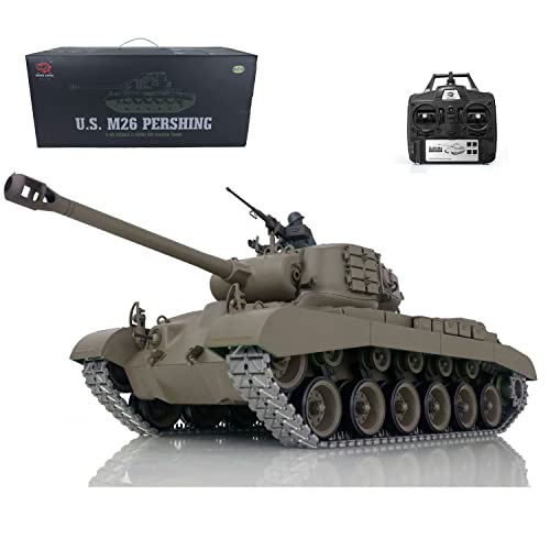 TOUCAN RC HOBBY US in Stock Henglong 1/16 Scale 7.0 Upgraded M26 Pershing RTR RC Tank 3838 Metal...