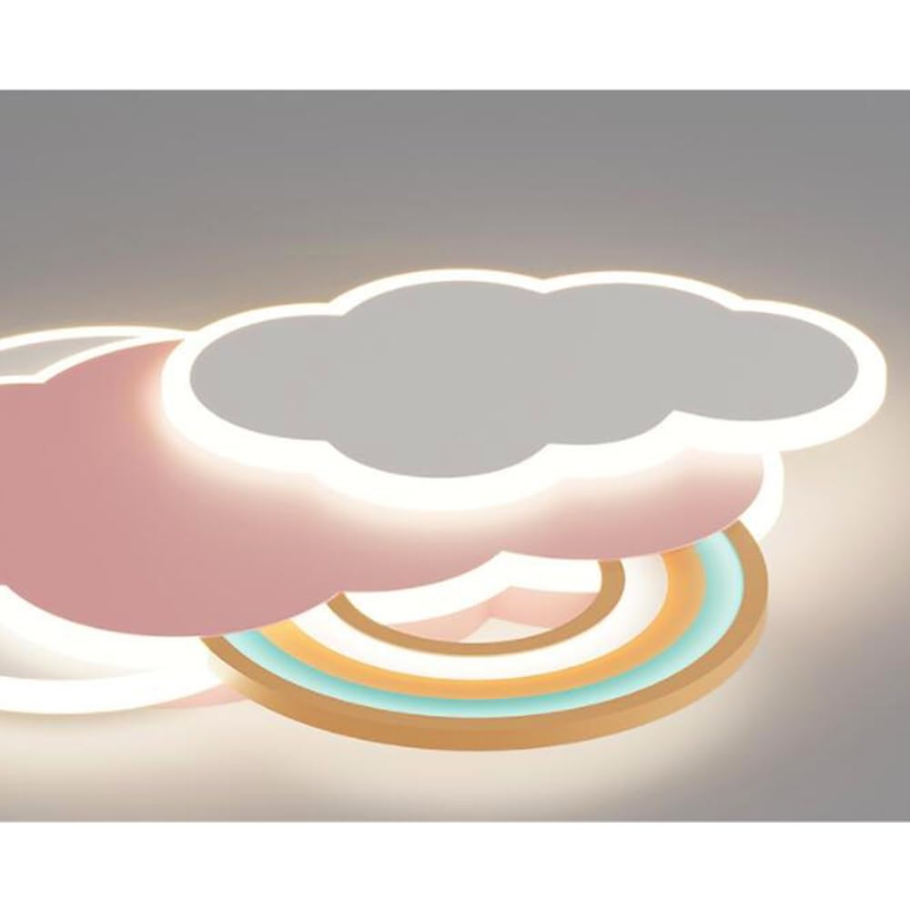 Luz De Techo LED Moderna Lámpara De Techo Nube Creativa Lámpara Infantil Regulable Con Control Remoto Araña Metal Dormitorio Para Niños Niñas Habitación Infantil Comedor Sala De Estar Luces Arcoiris