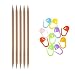 Knitter's Pride Basix Double Pointed 8-inch (20cm) Knitting Needles; Size US 19 (15.0mm) Bundle with 10 Artsiga Crafts Stitch Markers 400105