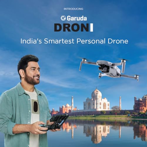 Image of Garuda's DRONI Drone Named After MS Dhoni,Manufactured by Garuda Aerospace Equipped With a 4K 1 /2.3 CMOS 48MP Camera,3 Axis Gimbal 3-4KM HD Transmission,Cinematic Vertical Shooting,follow-me feature ,GPS,11 Intelligent Flight Modes,Portable Small-sized A foldable quadcopter that fits into a pocket(249 gram Weight ) 2X Batteries (60 Mins Flight Time)