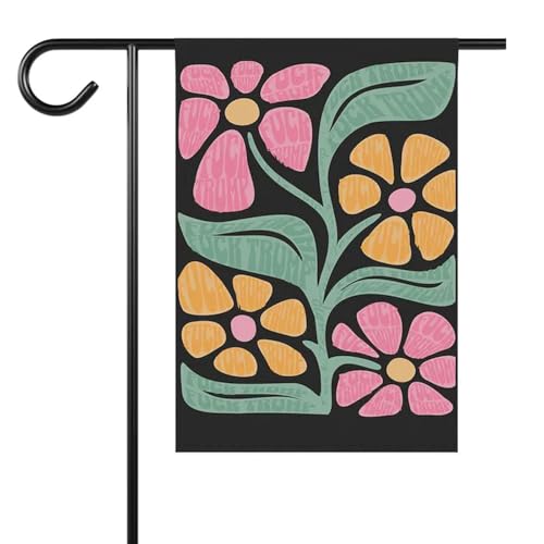 JMEMFC Subtle Anti Trump Flag Flower Trump Flag Double Sided Resist Garden Flags FDT Yard Sign for Outside 12x18-8