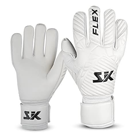 SAJAK Kids Goalkeeper Gloves (7, White) Cover