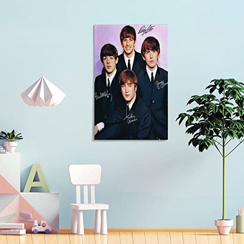 Peinture décorative rétro sur toile pour décoration de chambre à coucher Motif groupe de rock britannique The Beatles 50… - Les Beatles, Paul McCartney, John Lennon, RIngo Starr, George Harrison Peinture décorative rétro sur toile pour décoration de chambre à coucher Motif groupe de rock britannique The Beatles 50… – Image 5