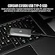 Corsair EX100U 1TB Tragbares USB Type-C-Datenspeicherlaufwerk - Ultraschnellen für jeden PC/Mac/Konsole, Gen2 x2, Plug-and-Play, Lieferumfang enthalten USB Type-C- und USB Type-A-Kabeln - Schwarz