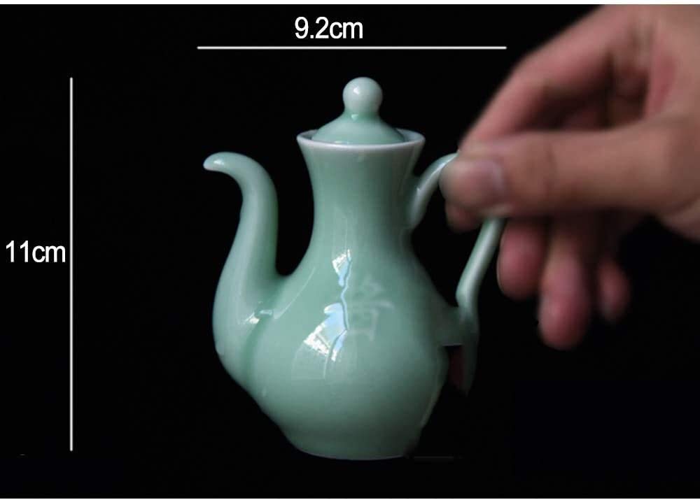 Ceramiczny zestaw dozowników oleju i octu, vintage, szczelne butelki na sos sojowy i oliwę z oliwek, małe butelki na przyprawy w płynie z konstrukcją zapobiegającą wyciekom
