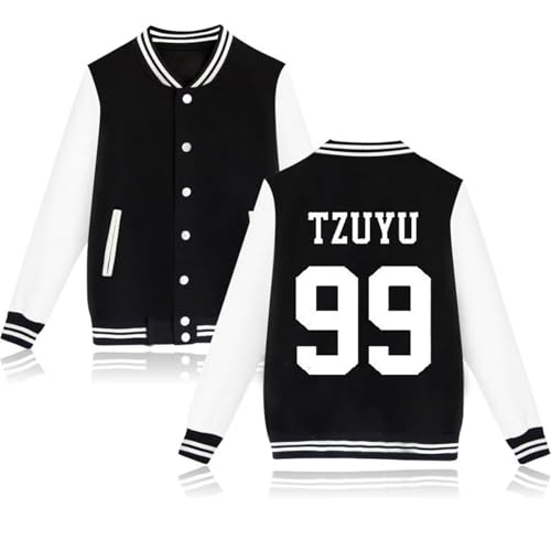 Image of Twice Baseball Varsity Jacket Tzuyu Mina Momo Sana Chae Young JeongYeon Causal Sweatshirts Letterman Bomber Coat