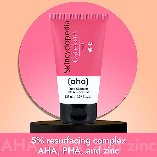 Skincyclopedia 5% Glycolic Acid Face Wash and Pore Minimizer, AHA and PHA Face Wash Gel for Dark Spots Blackheads - Image 2