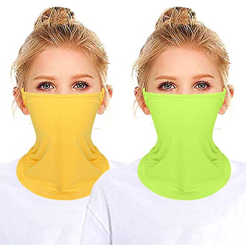 2pcs Kids Ear Loops Hangers Bandanas Face Masks UV Sun Protection Neck Gaiters Mouth Cover Balaclavas