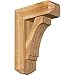 Ekena Millwork BKT0806X22X30IMP04RWR Imperial Craftsman Rough Sawn Bracket w/Offset Brace, Western Red Cedar