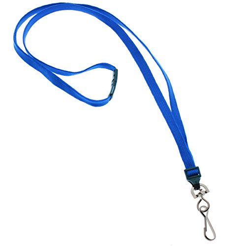 Specialist Id 25 Pack - Premium Breakaway Lanyards For Id Badges - Metal Swivel J Hook - 3/8” Wide - 36 Inch Length - Flat Woven (Royal Blue) #TOP28