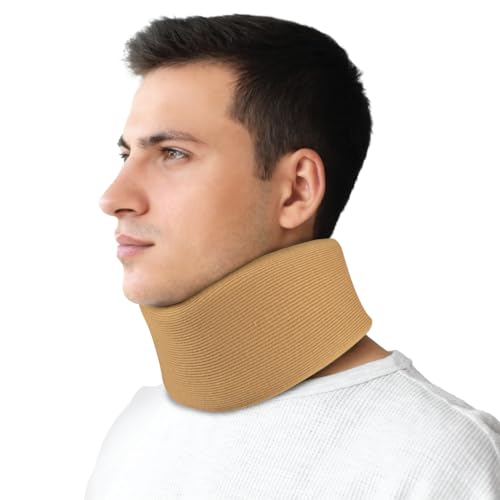 Vissco Cervical Collar Soft, Neck Support For Cervical Spine Immobilization & Pain Relief - Large (Beige)