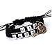Distance Couples Bracelets Friendship Bracelets Relationship His and Hers Bracelets Jewelry Long Distance Relationship Gift for Lover Wedding, (doubleblack)
