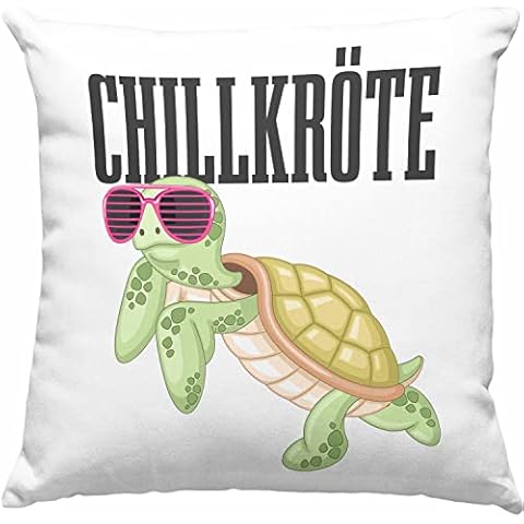 Trendation - Chillkröte Kissen Lustige Schildkröte Gag Witzige Geschenkidee Jugendliche Chillen Dekokissen Cover