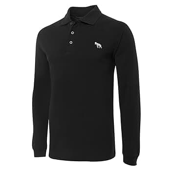 Amazon.com: Mens Polo Shirts Ram Animal Embroidered Long