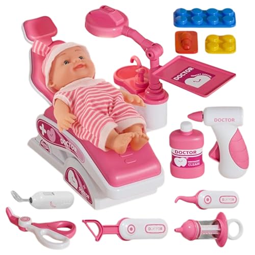 Genérico Juguetes Dentista para - ABS 600g | Divertidos Juegos De Rol Desarrollo Realistas | Panoplie Doctor Chica para Preescolar Primaria Actividades Ocio Casa