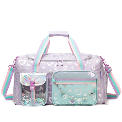 Bolsa de Gimnasia con Compartimento Zapatos, Bolsa Travel Duffel para avión,Sport Gym Tote Bags Niña Weekend