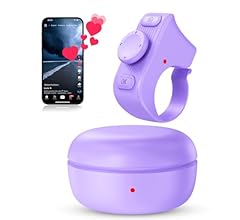 duskeep TikTok Scrolling Ring Remote Control, Camera Shutter Remote, Wireless Bluetooth Scrolling Ring for iPhone, iPad, iO…