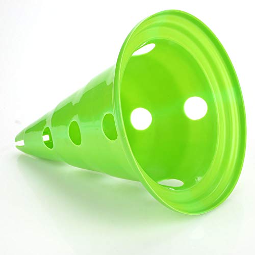 Goodjobb 5Pcs Cone de treinamento de futebol Sinal de bloqueio de estrada Barril Triângulo Cone de e