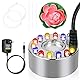 ZOBMIO Ultraschall Vernebler,Mini Nebelerzeuger,12 Led Nebler,Halloween Ultraschall Nebler Weihnachtsdekoration Nebelmaschine Mini,FüR Teich,Garten,Steingarten,Hof