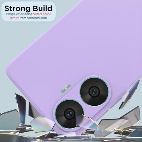 Image of Outlouders Back Cover for Realme Narzo N55 / Realme C55 | Camera Protection | Durable Soft Matte Silicone Bumper Case (Purple)