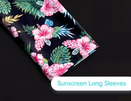 Image of Girls Swimsuit Long Sleeve Rush Guard Bathing Suit Swimwear with Bikini Bottom Sun Protection