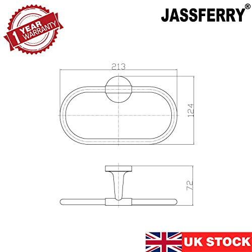 Jassferry Oval Towel Ring Bath Wall Mount Hand Towel Holder Hanger Rack Chrome Bathroom Accessories #TOP7