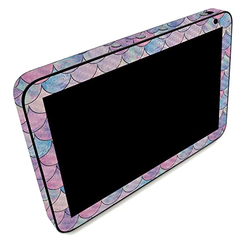 Image of MightySkins Carbon Fiber Skin Compatible with Amazon Echo Show 8 (Gen 2) - Mermaid Scales | Protective, Durable Textured Carbon Fiber Finish | Easy to Apply | Made in The USA