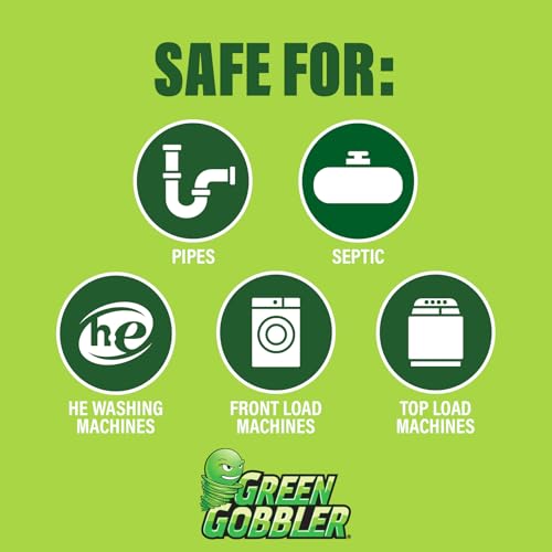 green gobbler washing machine cleaner tablets with pipe clean technology deodorizer  front amp top load washer  28 count