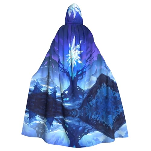 MROWYC Capas con estampado de árbol de flores de hielo, disfraces de Halloween, carnaval, cosplay, capas que se transforman en foco de fiesta