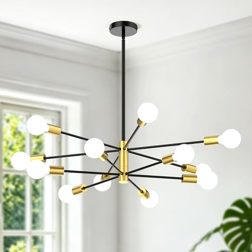 Sputnik 12-Light Chandelier for Dining and Living Rooms