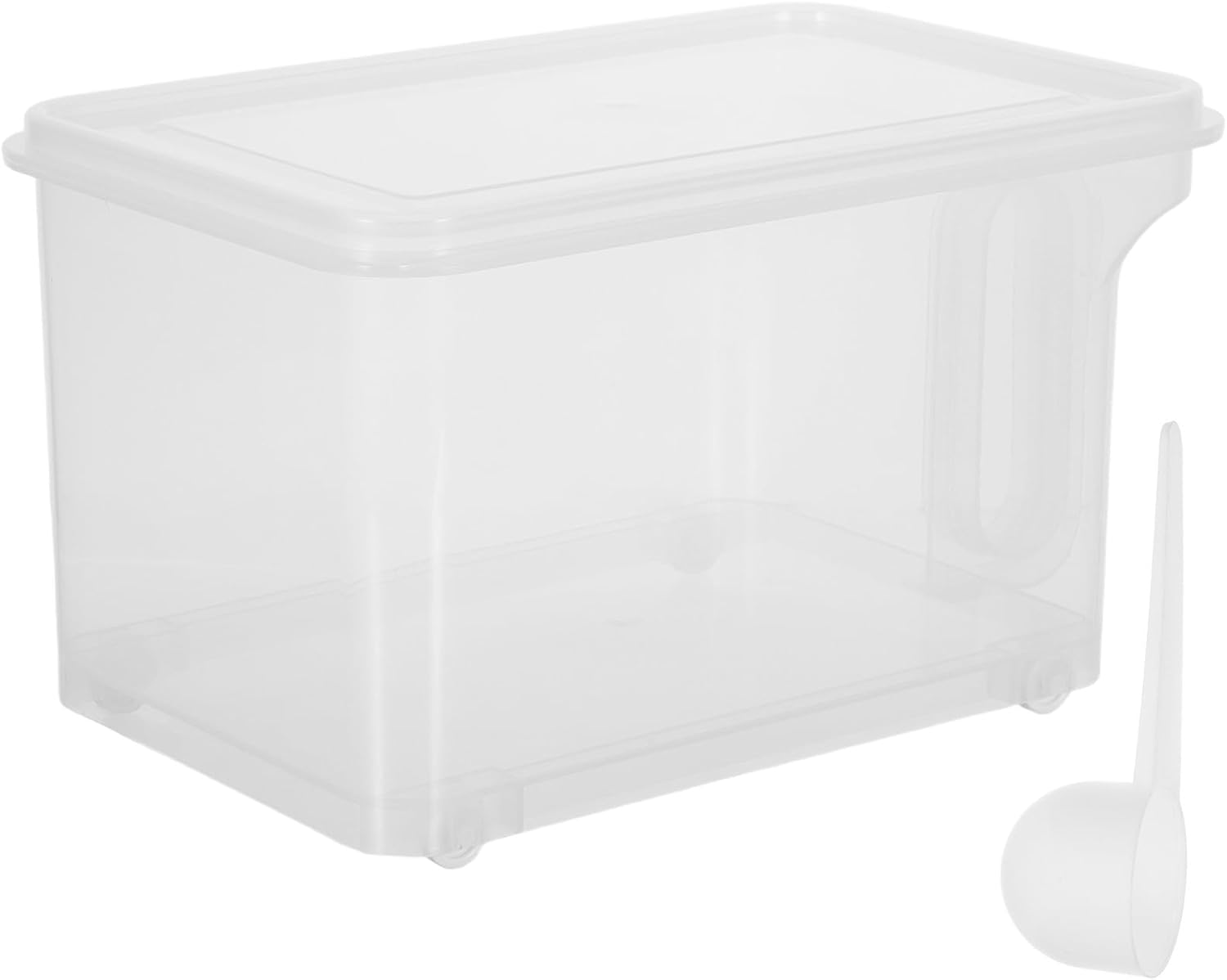 Yardwe Laundry Detergent Storage Box Plastic with Scoop Lid and Handle