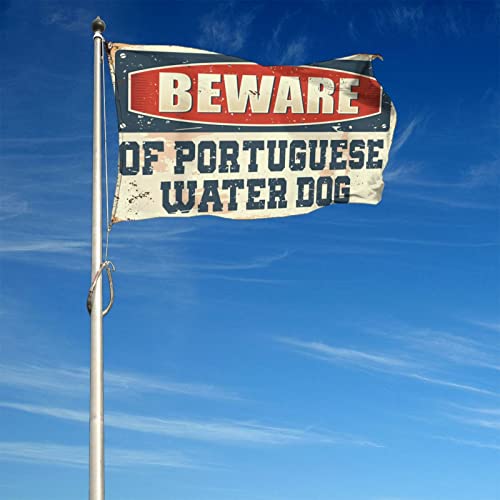 Drapeau Chien d'Eau Portugais : solution déco murale drôle pour man cave