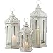 Produktbild Multistore 2002 3tlg. Laternen-Set H30/40/50cm, Weiß, Laterne Gartenlaterne Kerzenhalter Gartenbeleuchtung Windlicht