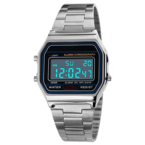 Nicoone Reloj de Pulsera Digital Vintage para Hombre y...