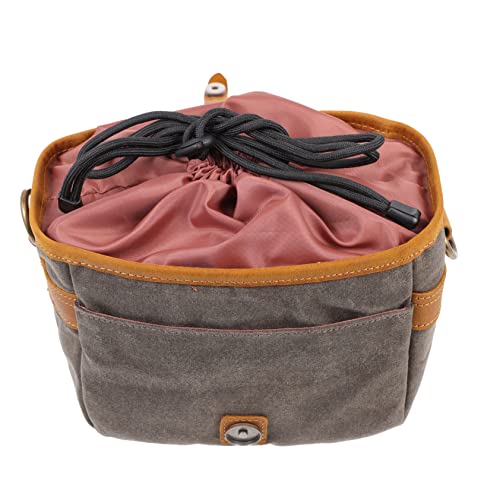 SHINEOFI Bolsa de Cámara Portátil de Lona Resistente con Correa para DSLR y Mirrorless Organizador Práctico para Viaje y Uso Diario