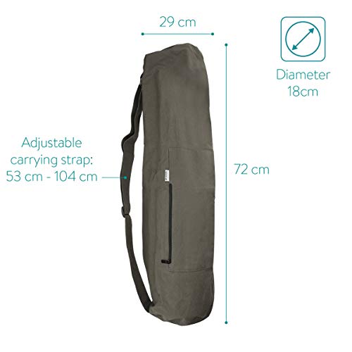 Navaris-XXL-Yoga-Mat-Bag-Cotton-Yoga-Bag-with-Zipper-Pocket-and-Closure-283-x-114-inches-72-x-29cm-Extra-Large-Tote-Bag